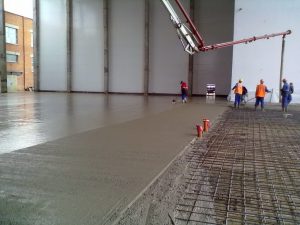 Construction of industrial floors of floors